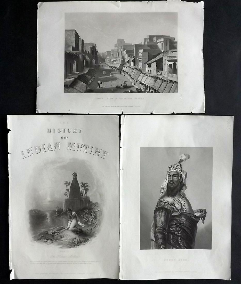 India 1858 Lot of 3 Prints. Views, Portrait etc (1 of 2)