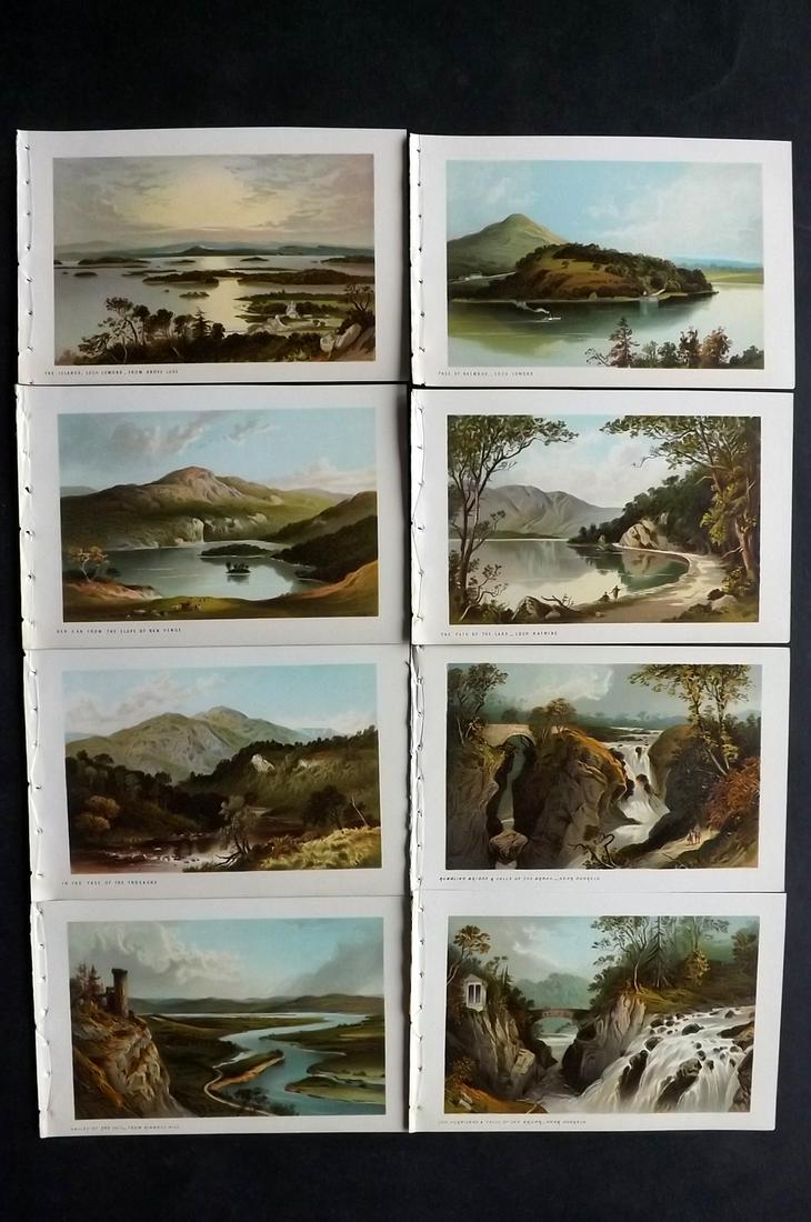 Nelson (Pub) 1896 Lot of 8 Scotland Views: Chromolithographs Published 1896, by T. Nelson and Sons, London for "Souvenir of Scotland..." Paper Size: 6 x 3.5 inch (15 x 9.5cm) Good Condition