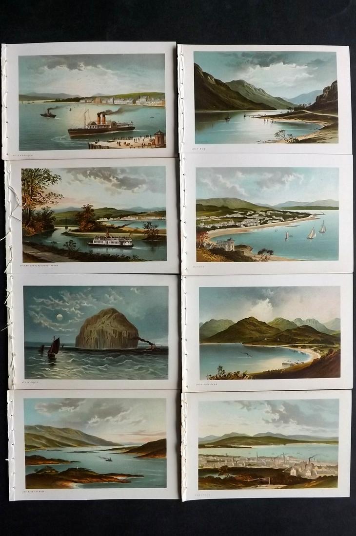 Nelson (Pub) 1896 Lot of 8 Scotland Views: Chromolithographs Published 1896, by T. Nelson and Sons, London for "Souvenir of Scotland..." Paper Size: 6 x 3.5 inch (15 x 9.5cm) Good Condition