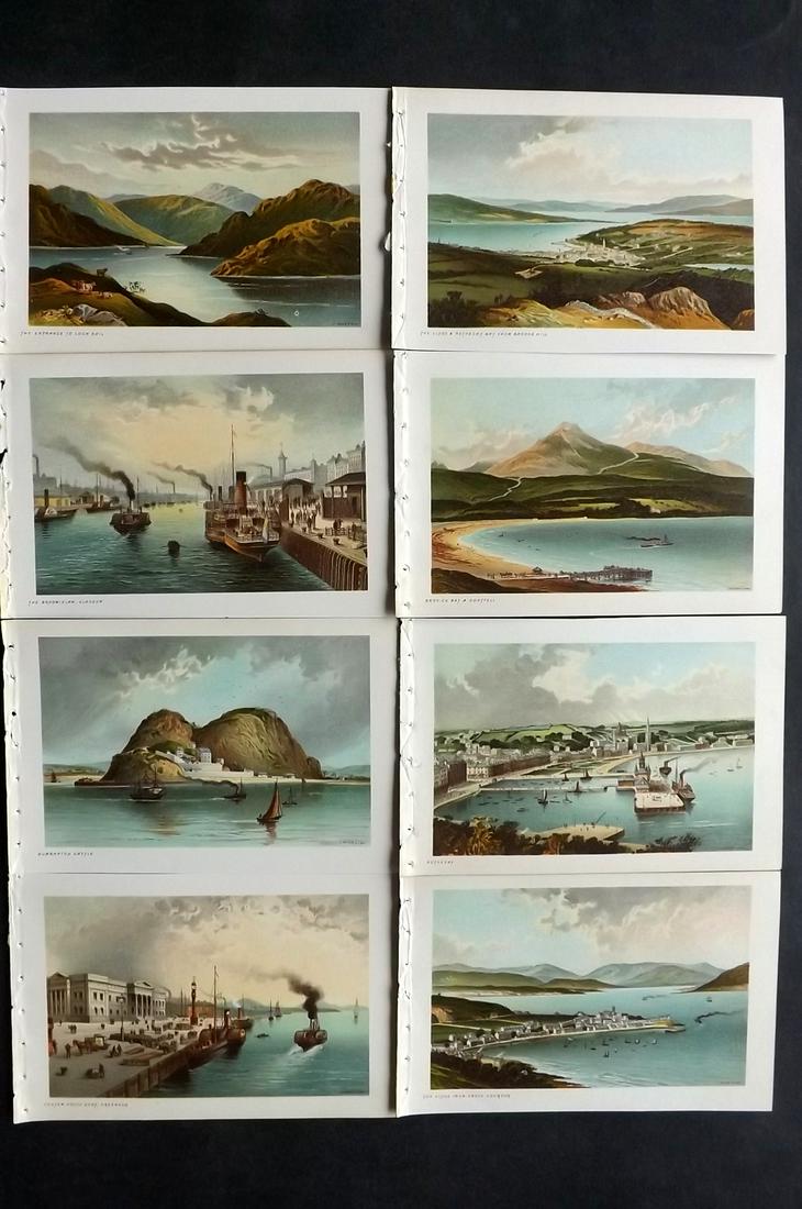 Nelson (Pub) 1896 Lot of 8 Scotland Views: Chromolithographs Published 1896, by T. Nelson and Sons, London for "Souvenir of Scotland..." Paper Size: 6 x 3.5 inch (15 x 9.5cm) Good Condition
