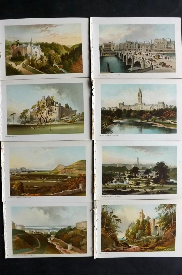 Nelson (Pub) 1896 Lot of 8 Scotland Views: Chromolithographs Published 1896, by T. Nelson and Sons, London for "Souvenir of Scotland..." Paper Size: 6 x 3.5 inch (15 x 9.5cm) Good Condition
