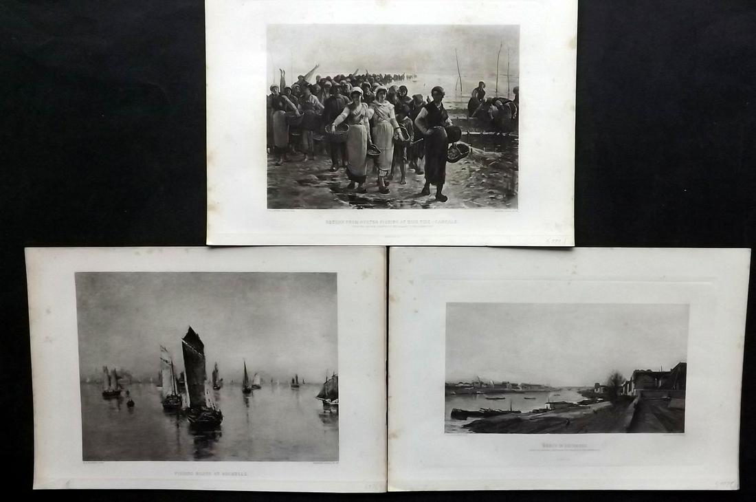 Read, J. E. 1888 Lot of 3 Folio Prints of France (1 of 2)