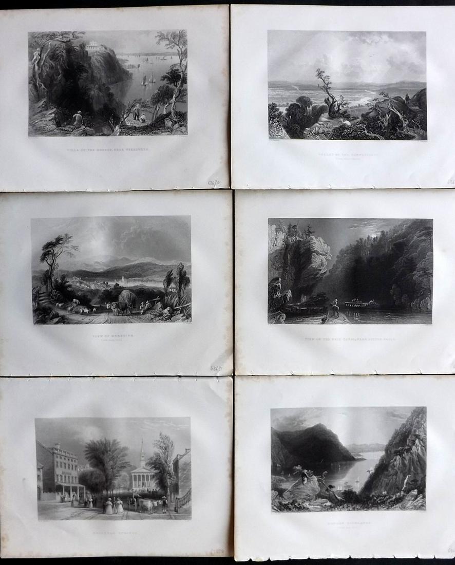 Bartlett, William C1840 Lot of 6 USA Views (1 of 2)