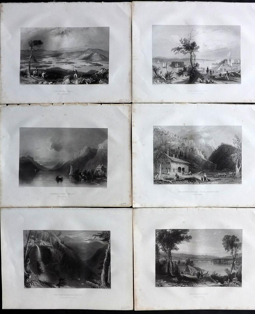 Bartlett, William C1840 Lot of 6 USA Views (1 of 2)