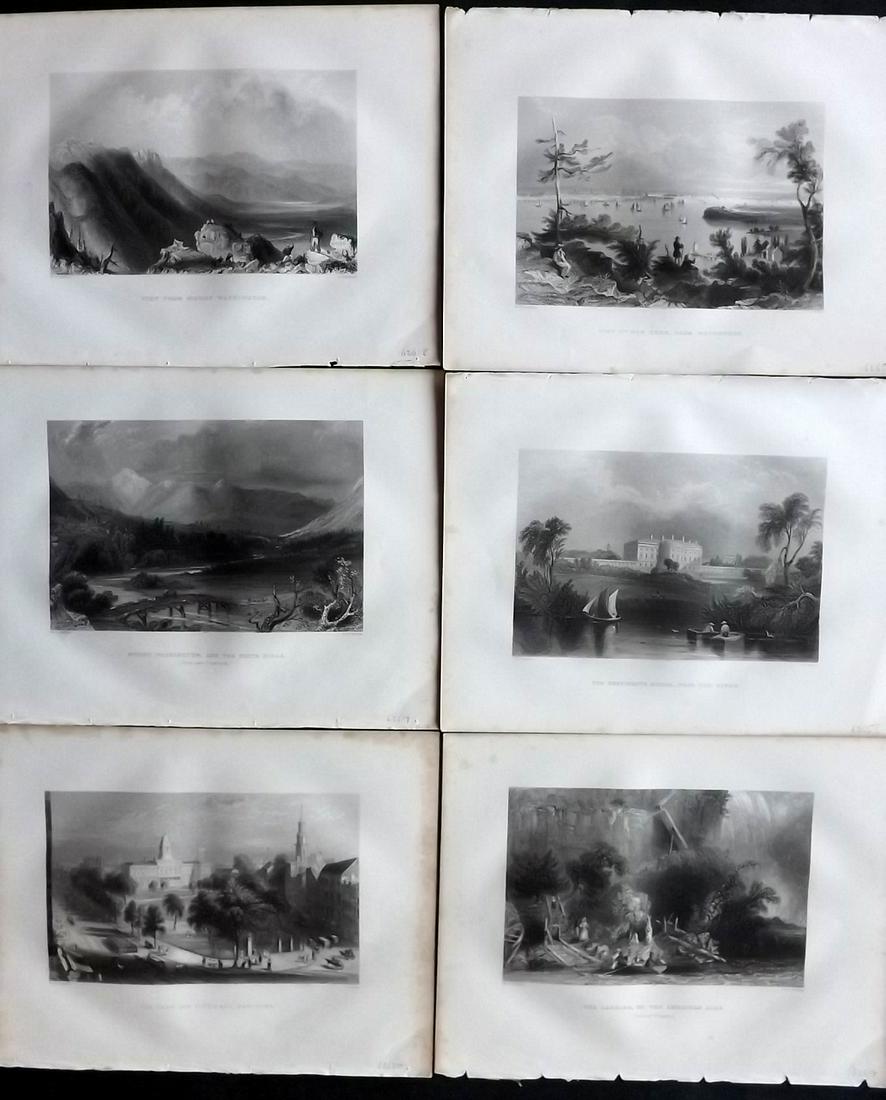 Bartlett, William C1840 Lot of 6 USA Views (1 of 2)