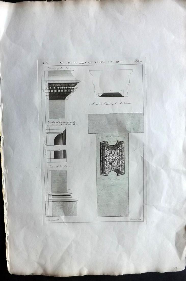 Desgodetz, Antoine 1795 LG Rome Architecture Print 15-3 (1 of 2)