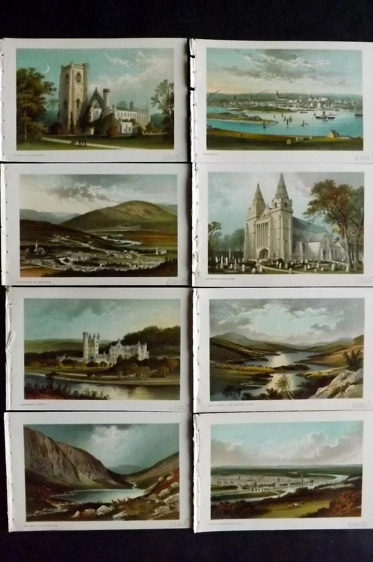 Nelson (Pub) 1896 Lot of 8 Scotland Views: Chromolithographs Published 1896, by T. Nelson and Sons, London for "Souvenir of Scotland..." Paper Size: 6 x 3.5 inch (15 x 9.5cm) Good Condition