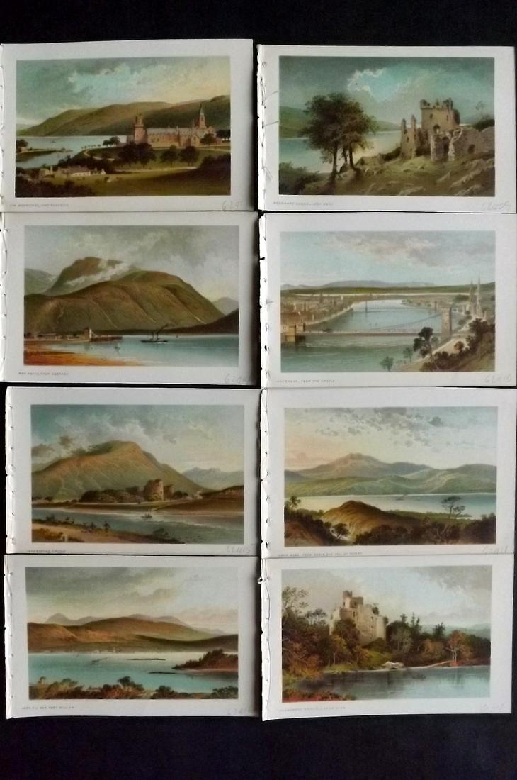 Nelson (Pub) 1896 Lot of 8 Scotland Views: Chromolithographs Published 1896, by T. Nelson and Sons, London for "Souvenir of Scotland..." Paper Size: 6 x 3.5 inch (15 x 9.5cm) Good Condition