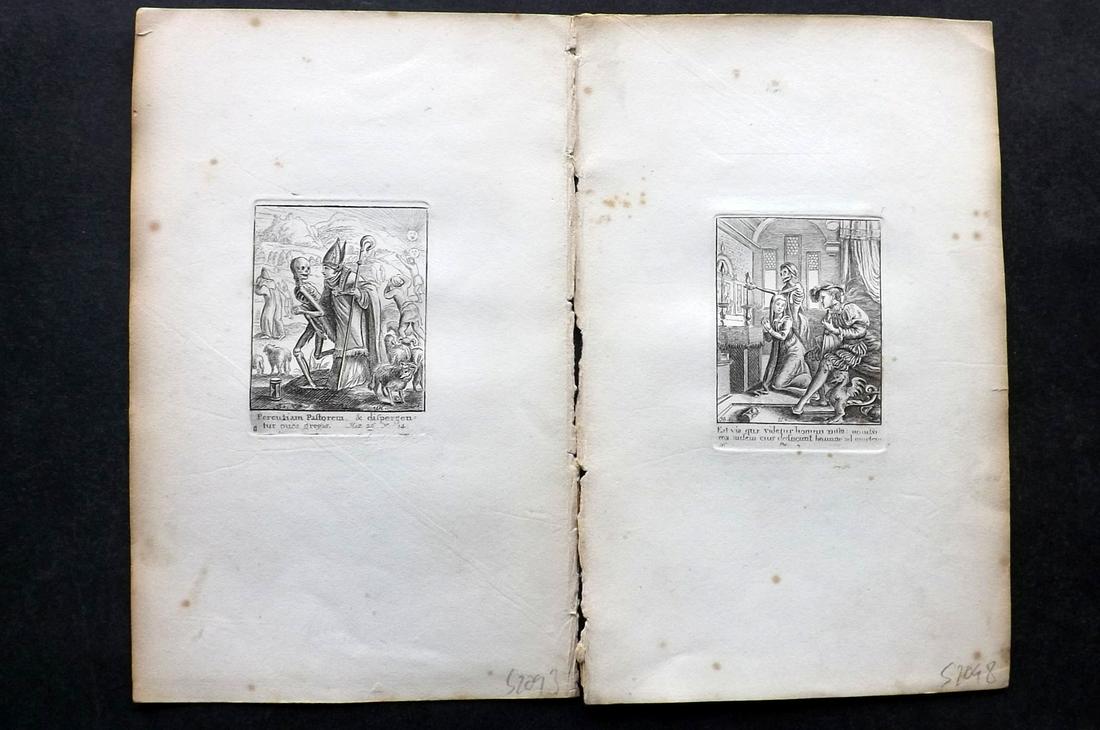 Hollar & Holbein - Dance of Death 1816 Pair of Prints (1 of 2)