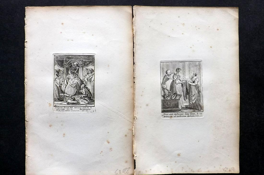 Hollar & Holbein - Dance of Death 1816 Pair of Prints (1 of 2)