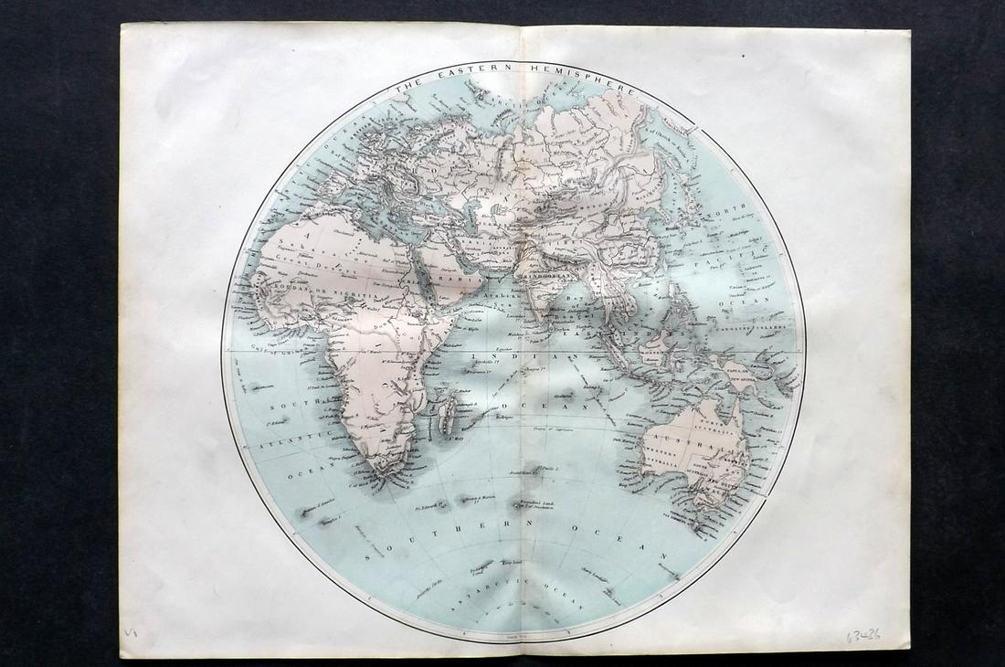 Hughes, William C1865 Map. Eastern Hemisphere (1 of 2)