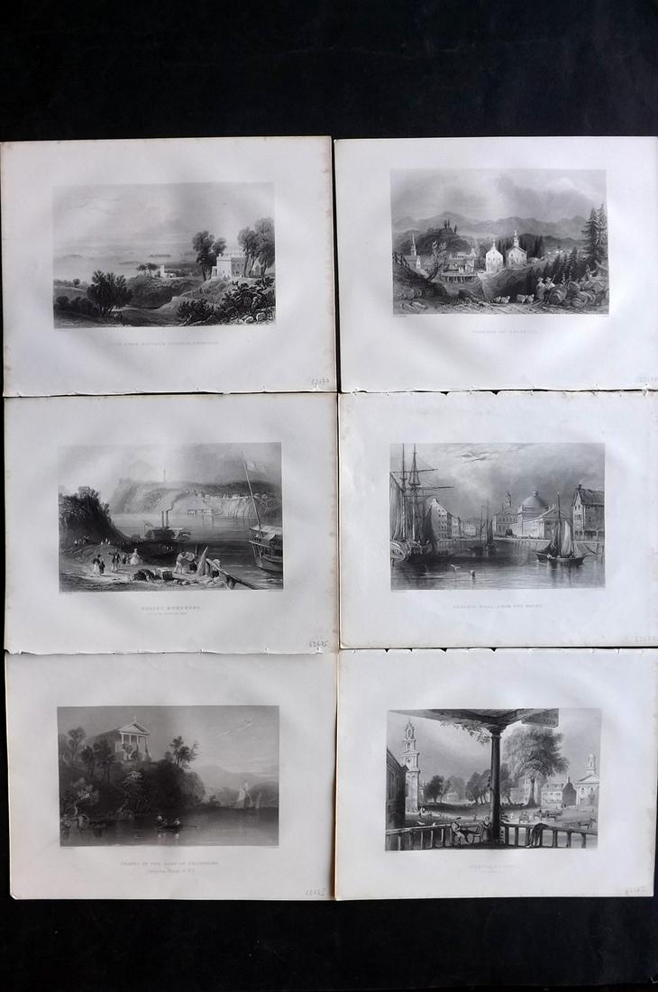 Bartlett, William C1840 Lot of 6 USA Views (1 of 2)
