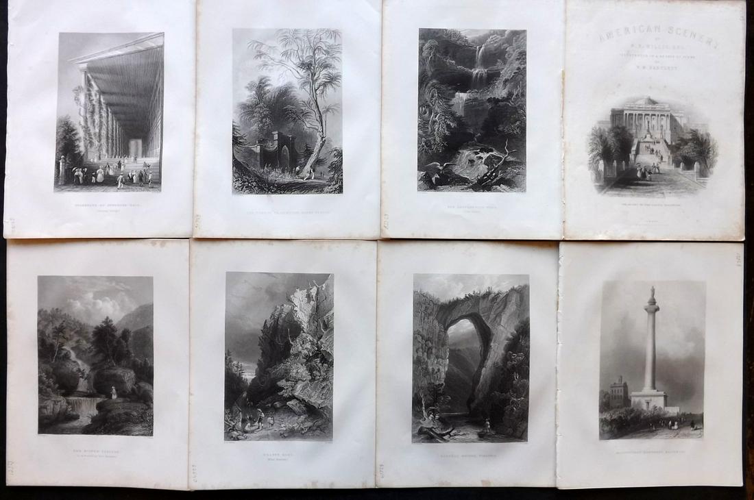 Bartlett, William C1840 Lot of 8 USA Views (1 of 2)