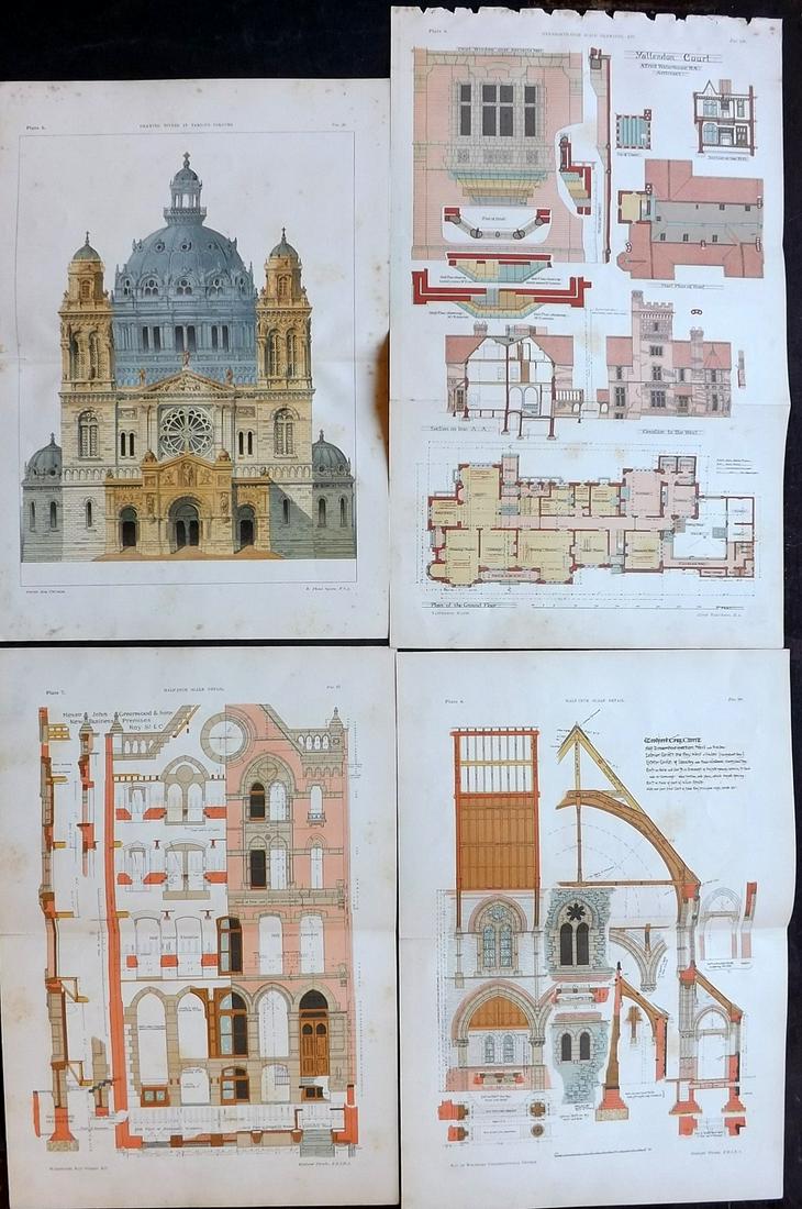 Spiers, Richard 1887 Lot of 4 LG Architecture Prints (1 of 2)