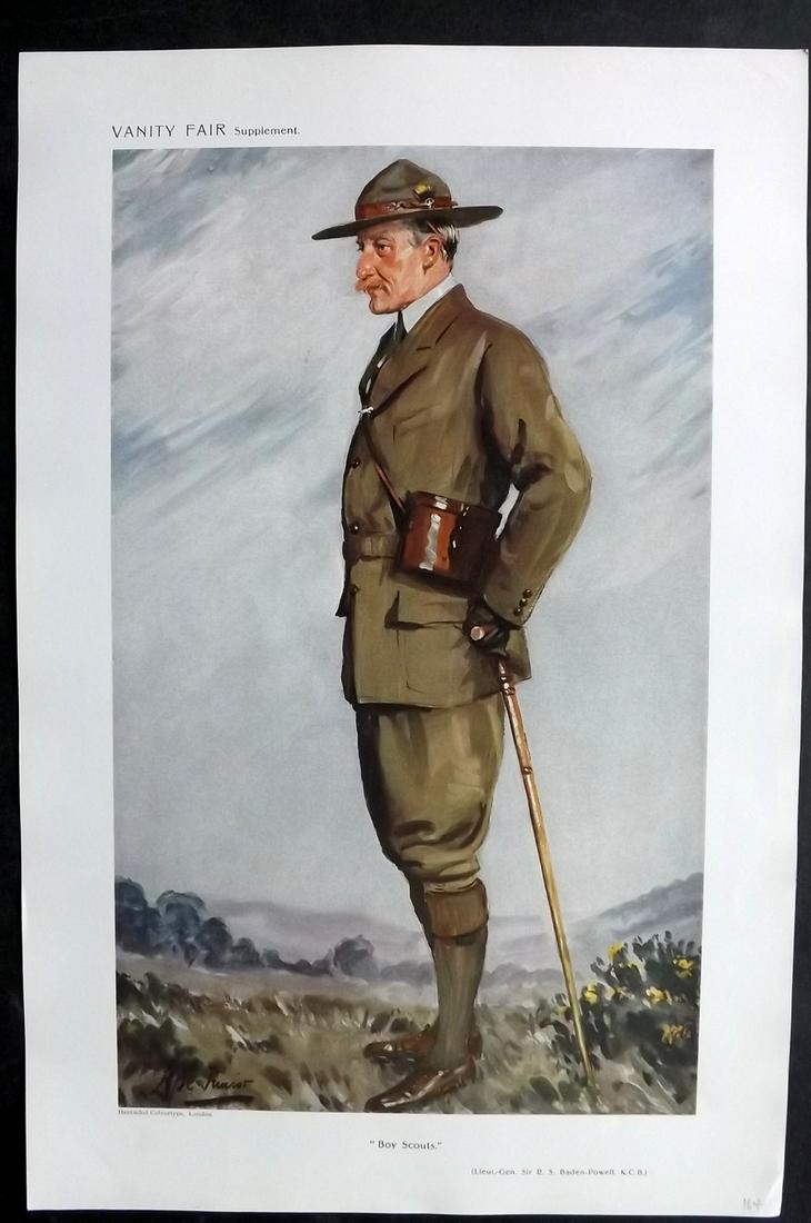 Vanity Fair Print 1911 Robert Baden Powell, Boy Scouts (1 of 1)