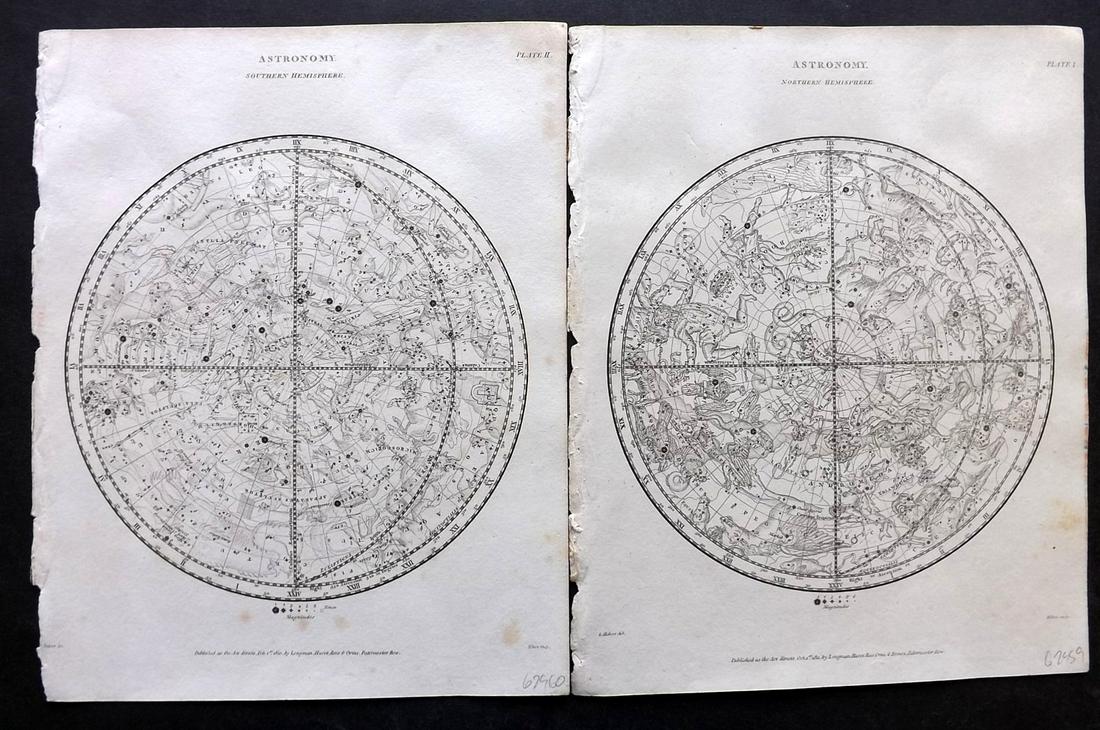 Rees, Abraham 1820 Pair of Celestial Constellations (1 of 2)