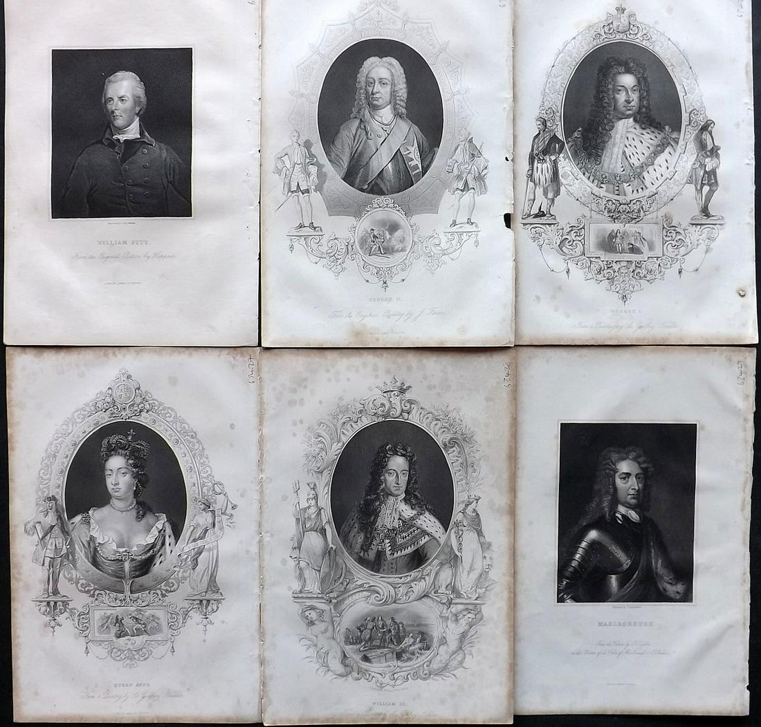 Hume, David C1865 Lot of 6 British Portrait Prints (1 of 2)