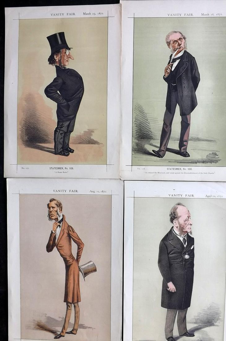 Vanity Fair Prints 1872 Lot of 4 Spy etc Cartoons (1 of 2)