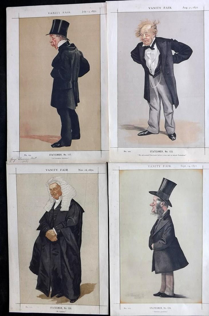 Vanity Fair Prints 1872 Lot of 4 Spy etc Cartoons (1 of 2)
