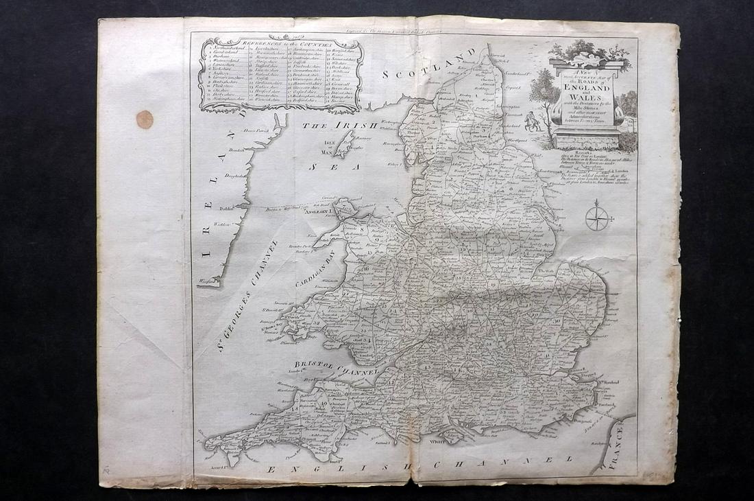 Bowen, Thomas 1782 Large Map of England & Wales (1 of 2)