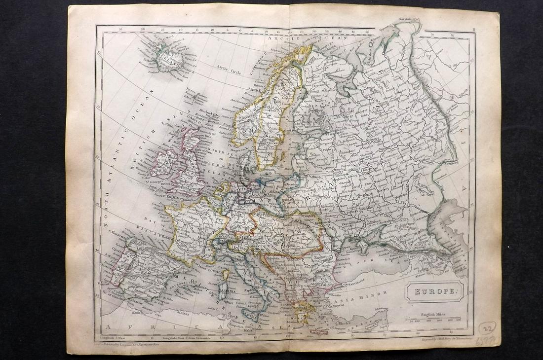 Butler, Samuel 1842 Antique Map. Europe (1 of 2)