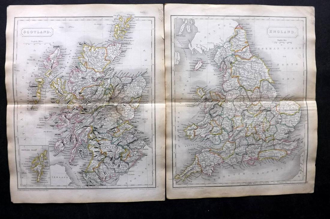 Butler, Samuel 1842 Pair of Maps. England & Scotland (1 of 2)