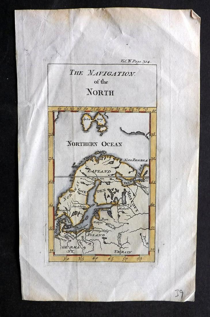 Pluche, Noel C1750 HC Map. Lapland, Norway, Poland etc (1 of 2)