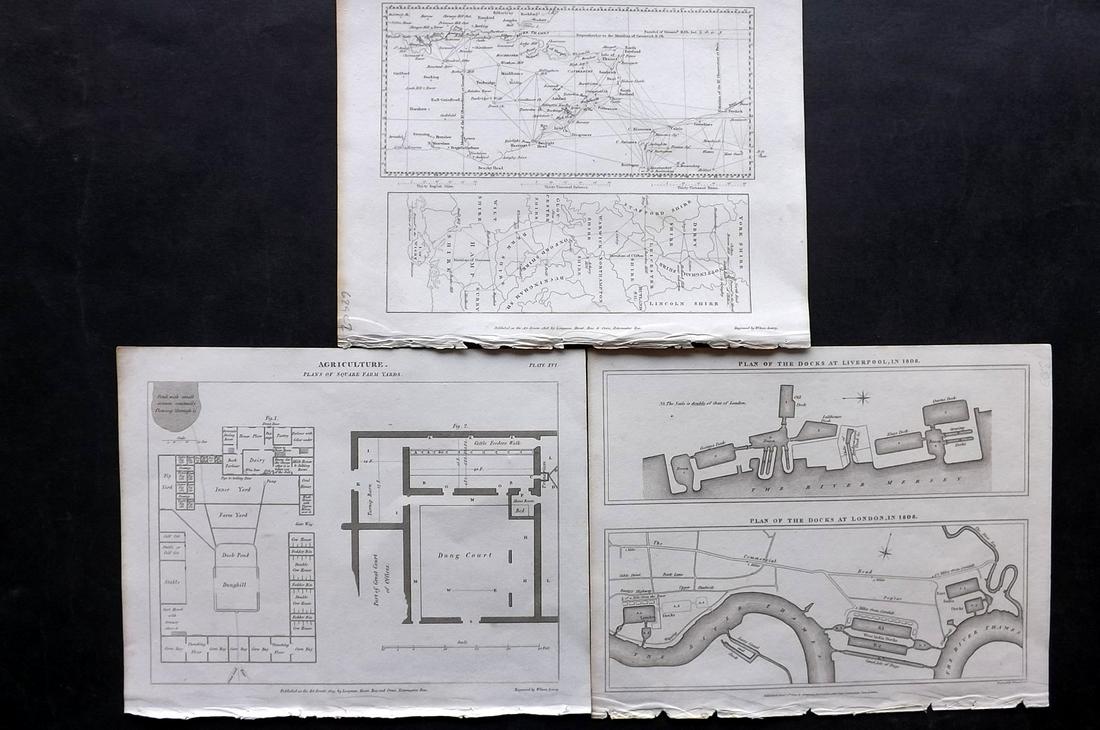 Rees, Abraham 1820 Lot of 3 British Maps (1 of 2)