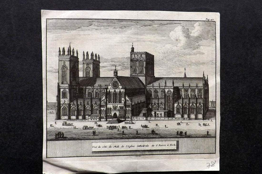 Van der Aa (Pub) 1707 Print. York Minster, UK (1 of 2)