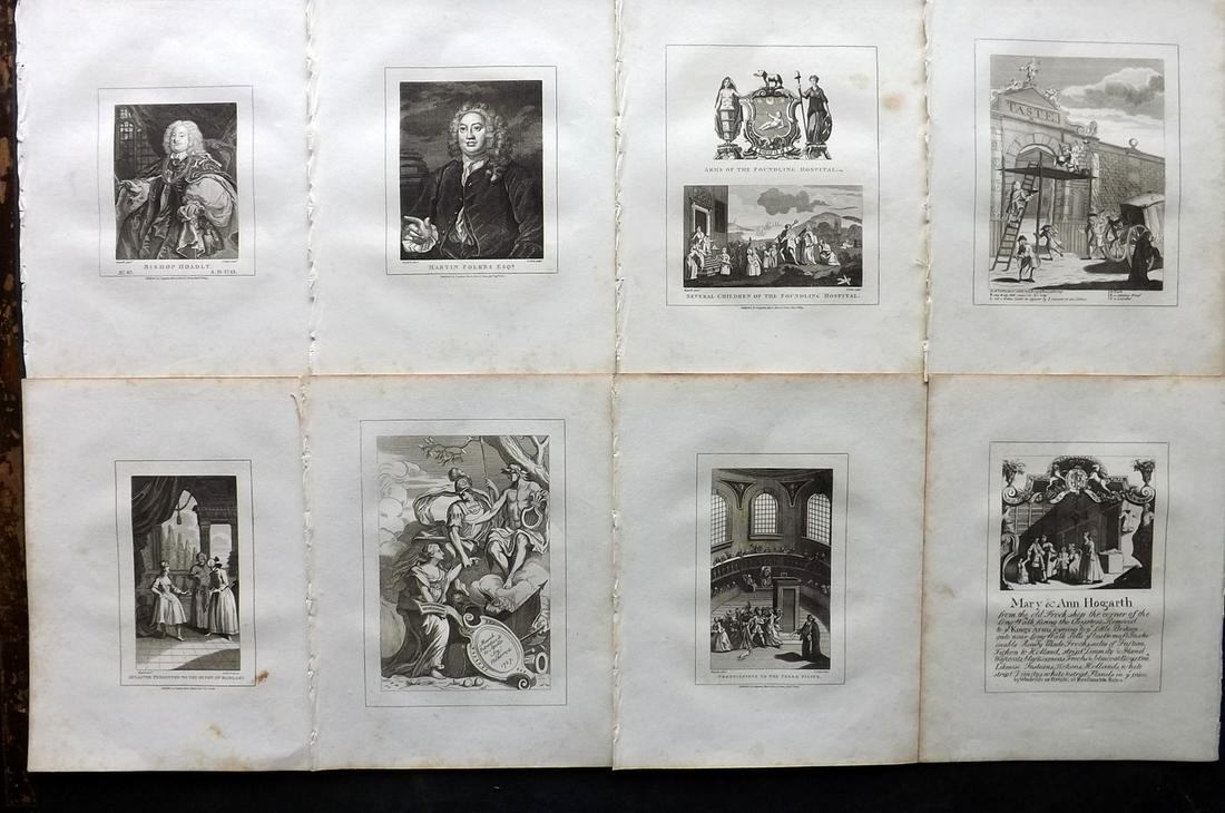 Hogarth, William 1810 Lot of 8 Copper Plates Satire etc: Copper Plates Published 1808-10, London for "The Genuine Works of William Hogarth" by John Nichols. Paper Size: 11 x 8.5 inch (28 x 22cm) Minor margin toning present, images fine