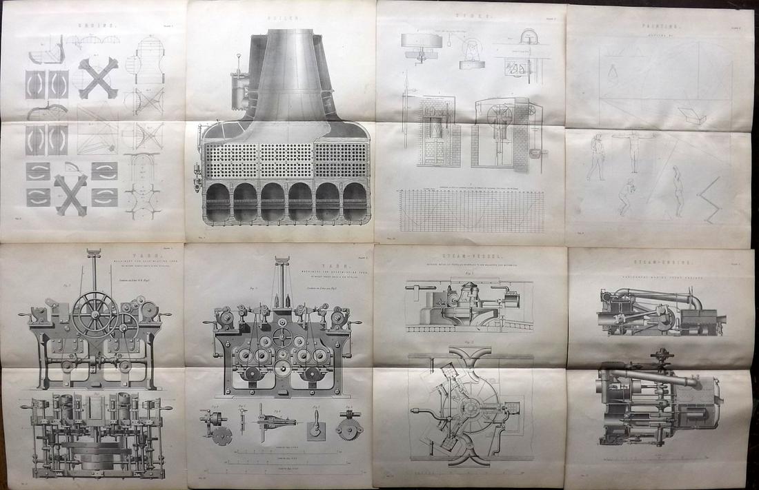 National Encyclopedia C1875 Lot 8 Prints. Science Tech (1 of 2)