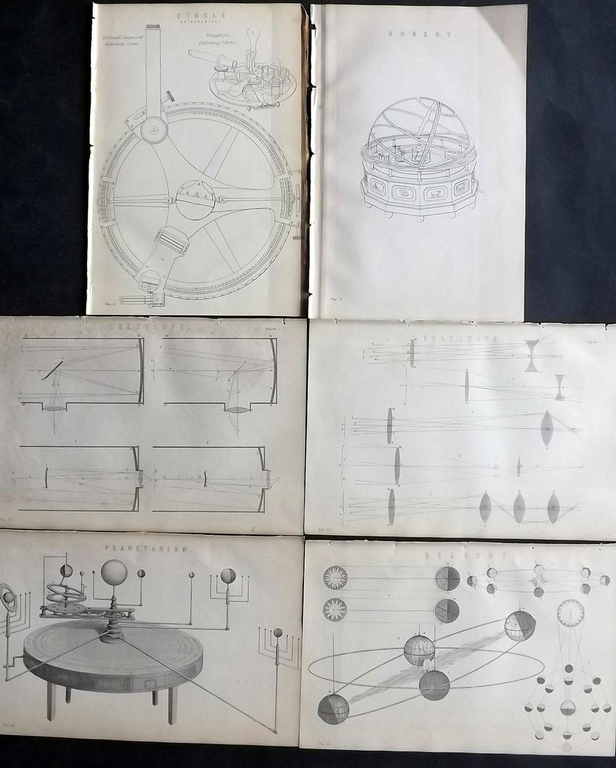 National Encyclopedia C1875 Lot of 6 Prints. Astronomy (1 of 2)