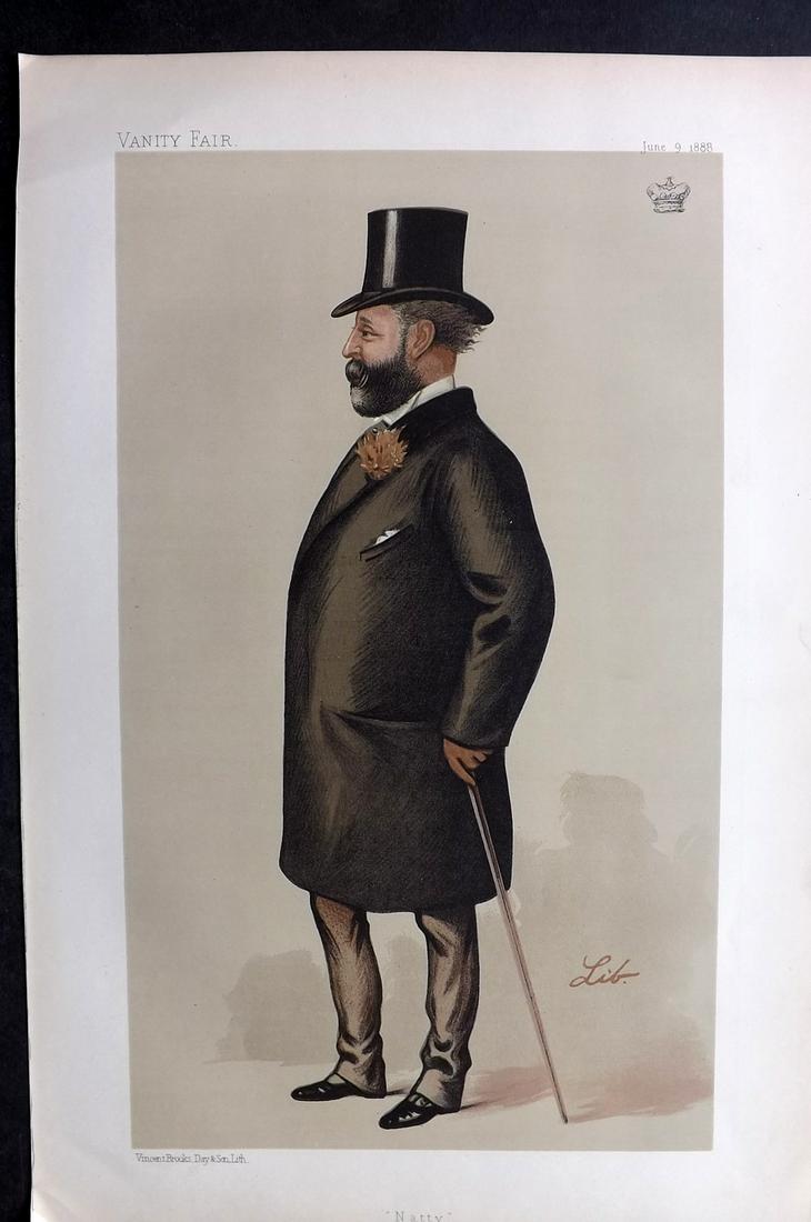 Vanity Fair Print 1888 Nathaniel, Lord Rothschild (1 of 2)