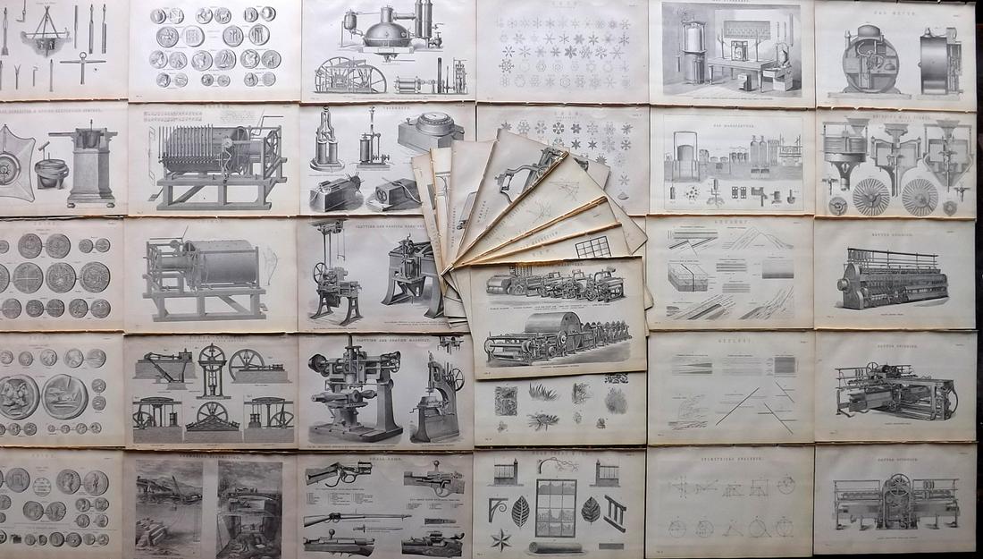 National Encyclopedia C1875 Lot of 50 Science Prints (1 of 6)