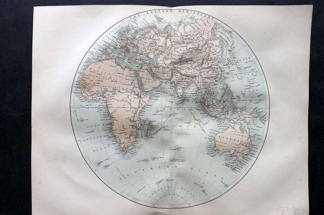 Hughes, William C1865 Map. Eastern Hemisphere (1 of 2)