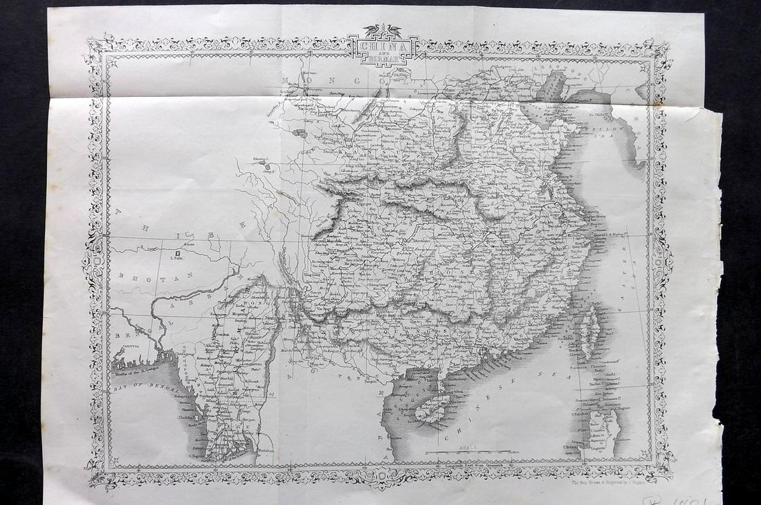 Rapkin, John 1860 Antique Map. China & Burma (1 of 2)