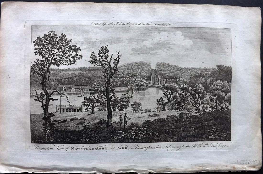 Burlington 1779 British View. Newstead Abbey, Notts (1 of 2)