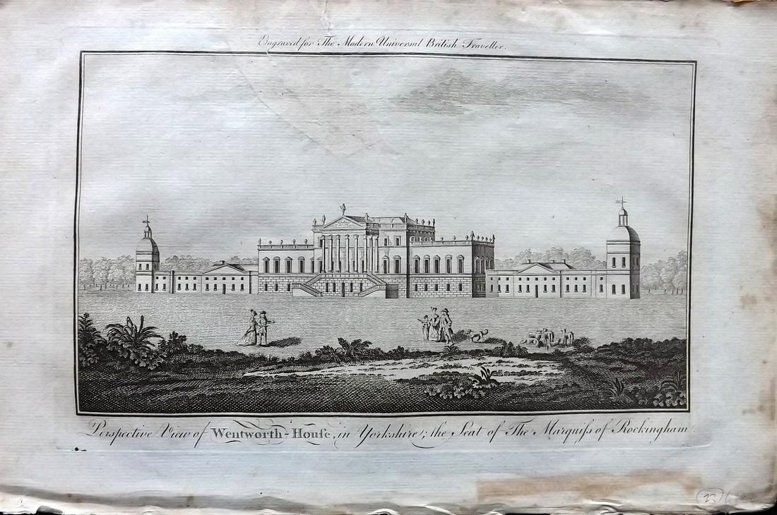 Burlington 1779 British View. Wentworth House Yorkshire (1 of 2)