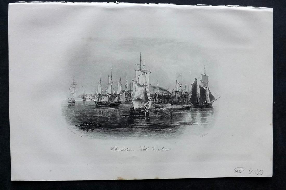 Wright, Thomas 1860 Print. Charleston, South Carolina (1 of 2)