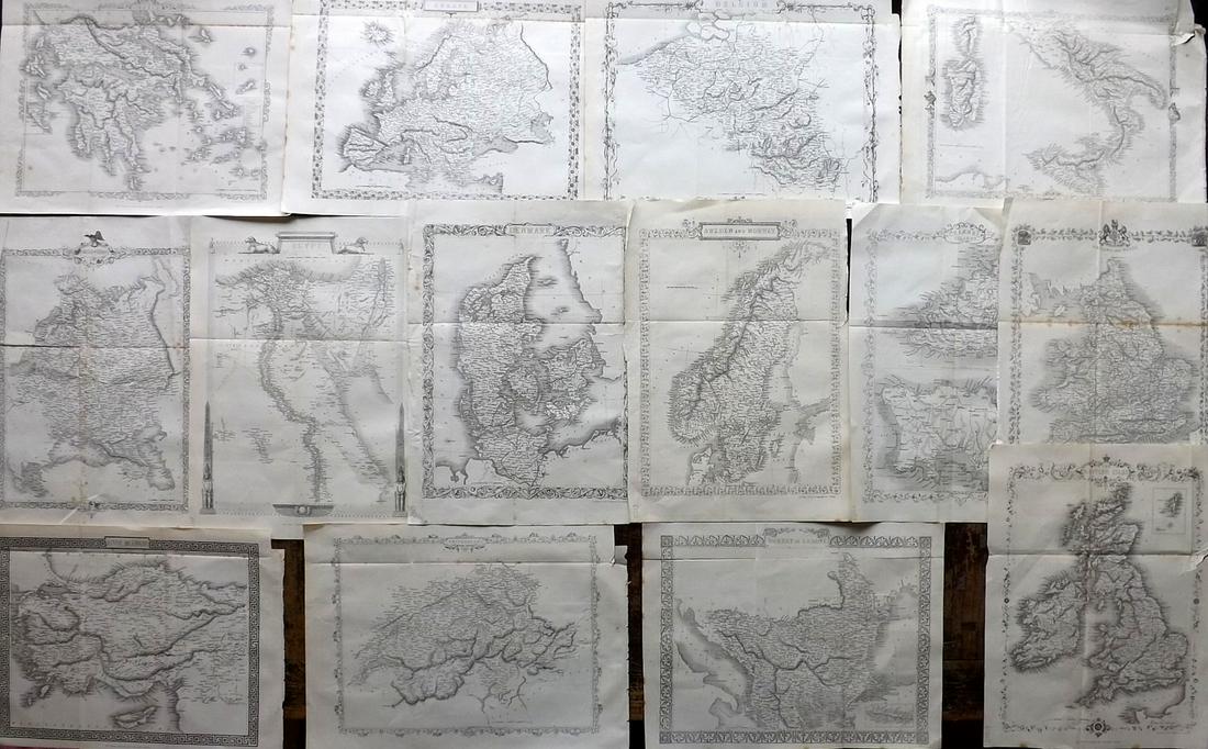 Rapkin, John 1860 Lot of 14 Antique Maps (1 of 6)