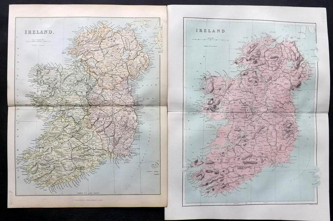 Ireland C1865-75 Pair of Antique Maps (1 of 2)