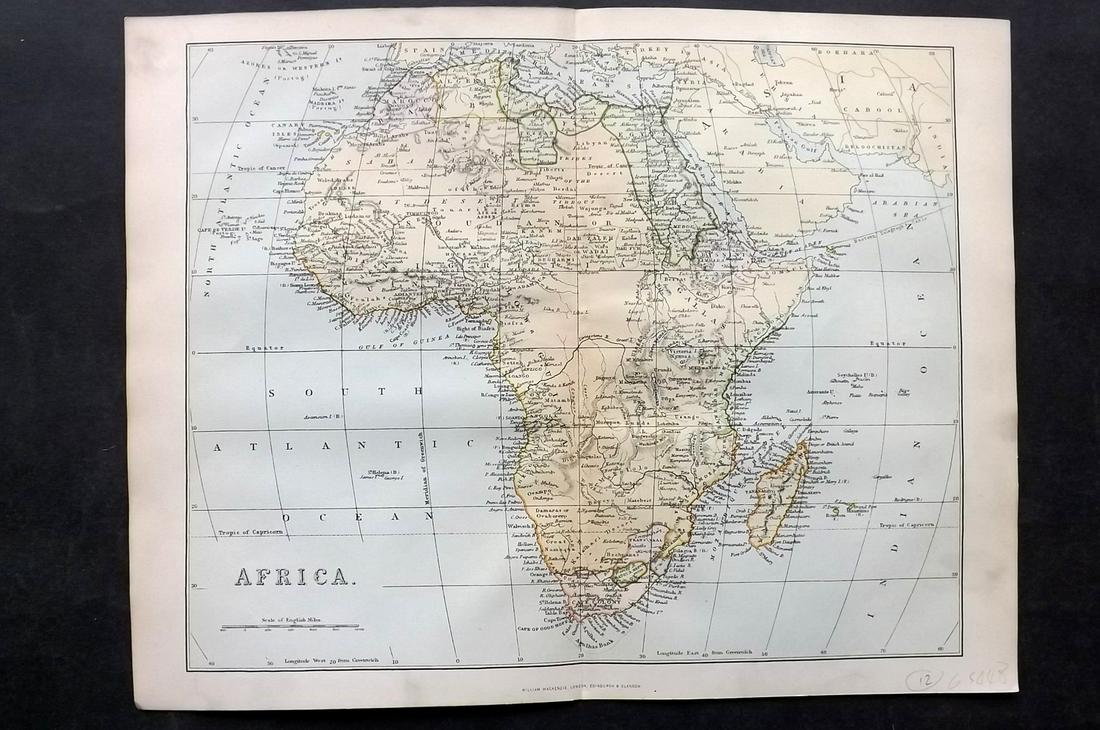 National Encyclopedia C1875 Map. Africa (1 of 2)
