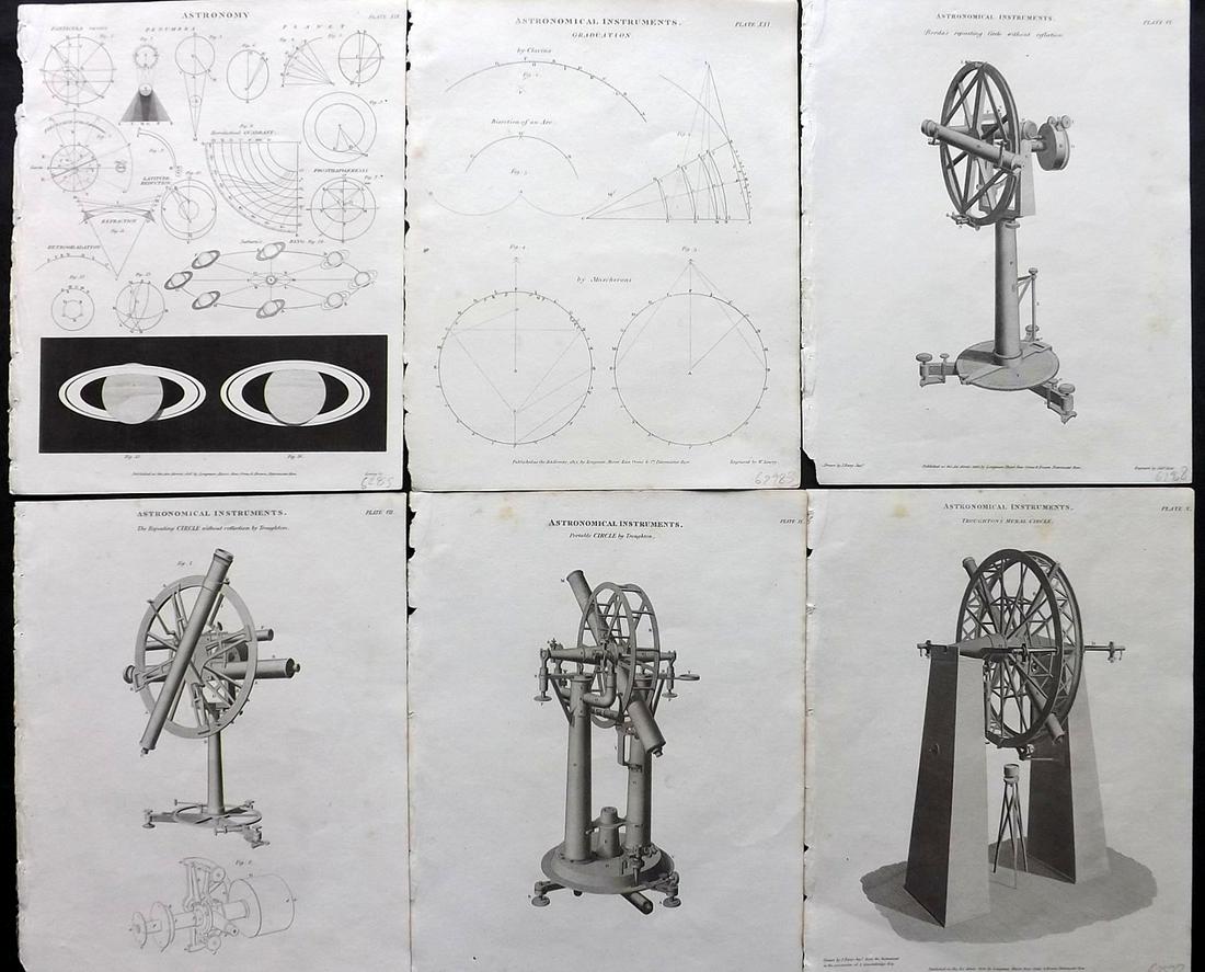 Rees, Abraham 1820 Lot of 6 Astronomy Prints (1 of 2)
