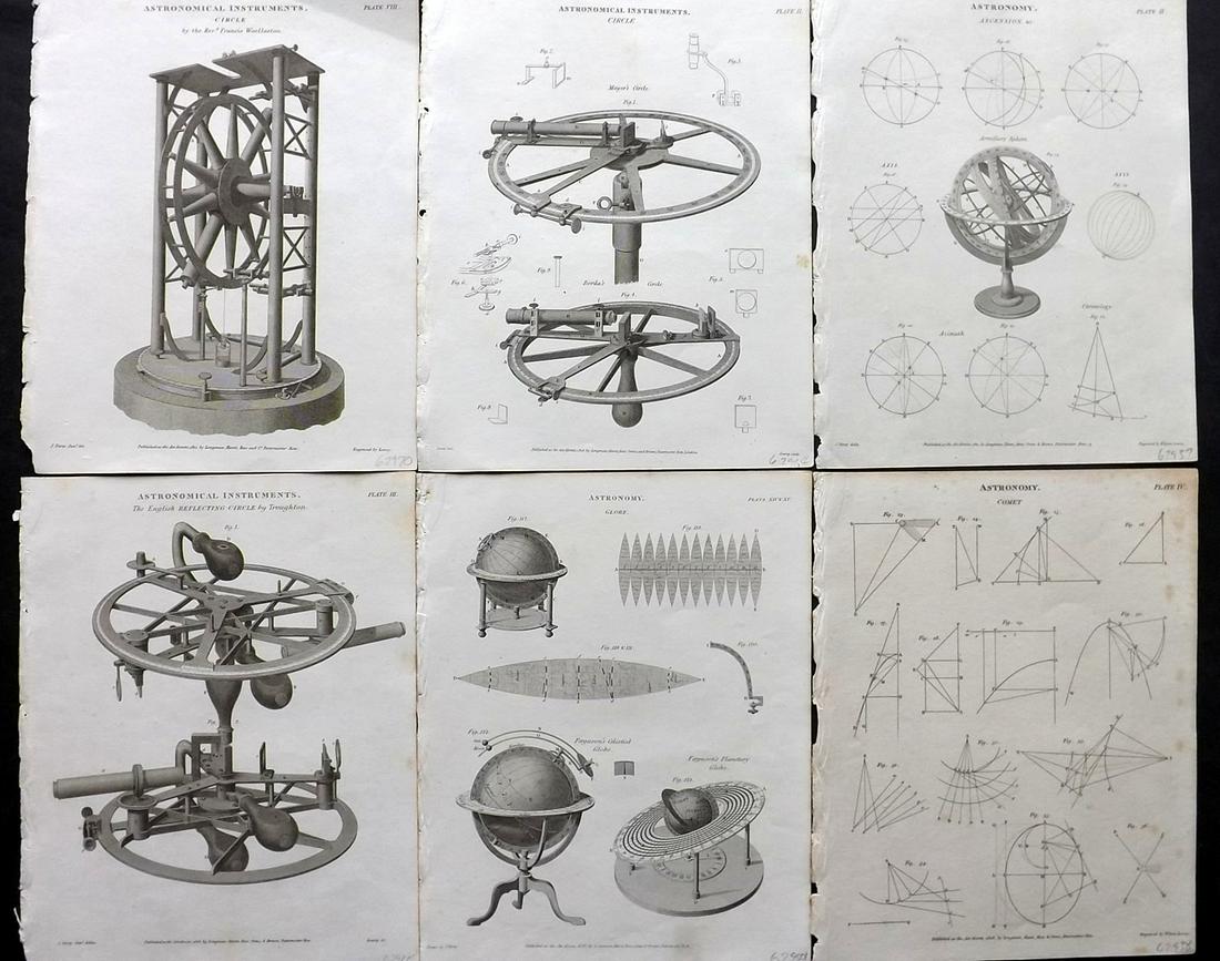 Rees, Abraham 1820 Lot of 6 Astronomy Prints (1 of 2)