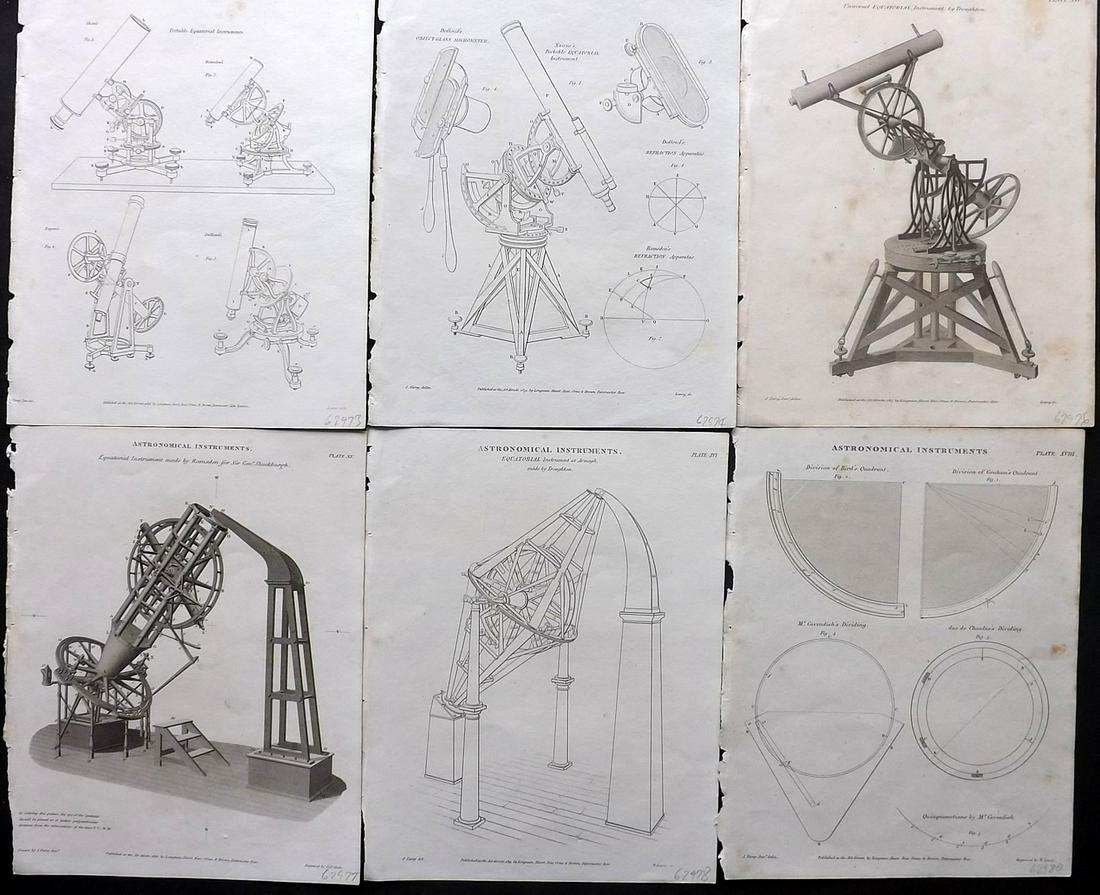 Rees, Abraham 1820 Lot of 6 Astronomy Prints (1 of 2)