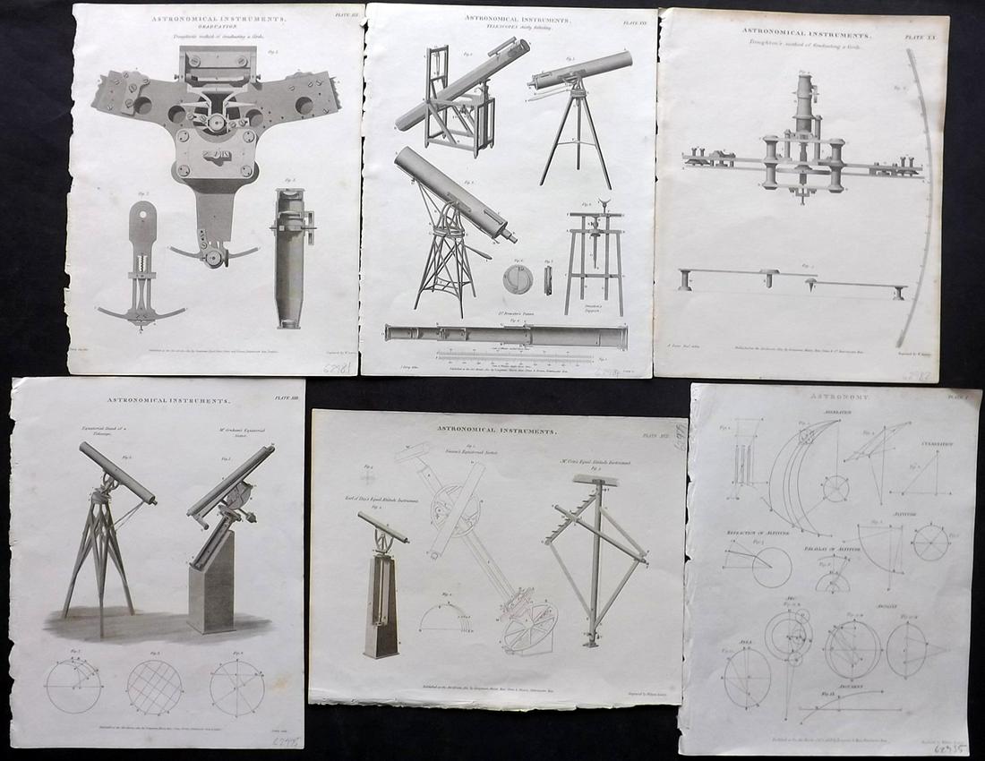 Rees, Abraham 1820 Lot of 6 Astronomy Prints (1 of 2)