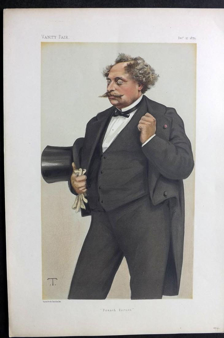 Vanity Fair Print 1879 M. Alexandre Dumas, Literary (1 of 1)