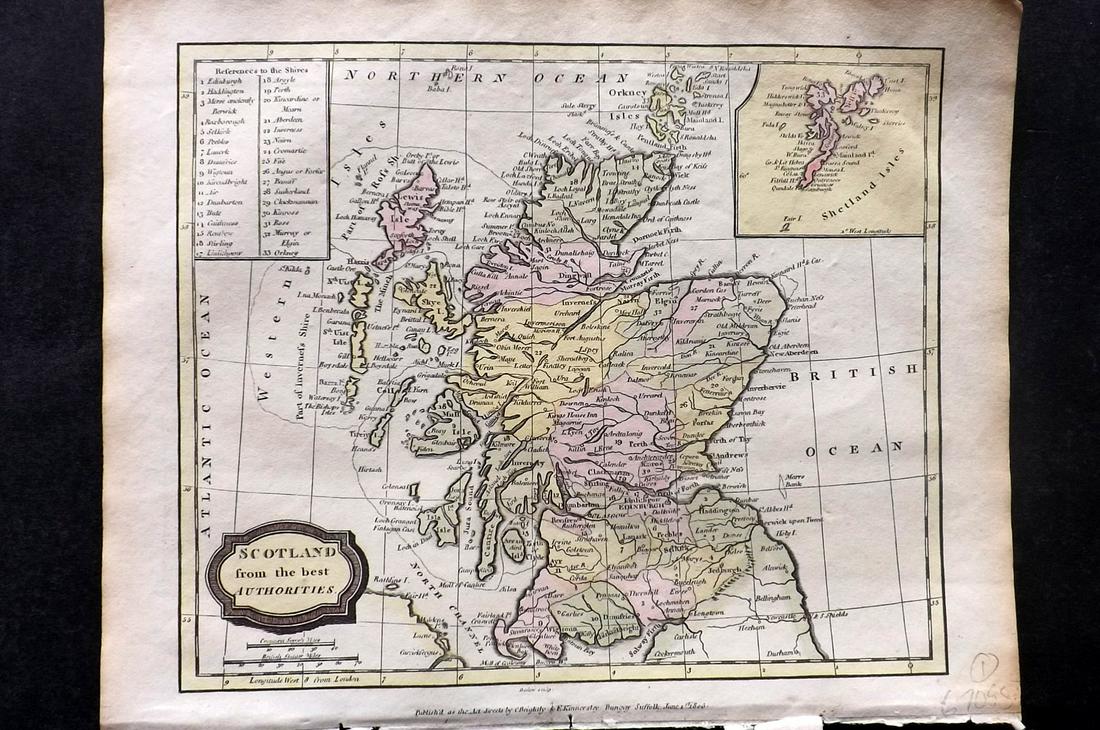 Barclay, James 1812 Hand Col Map. Scotland (1 of 2)