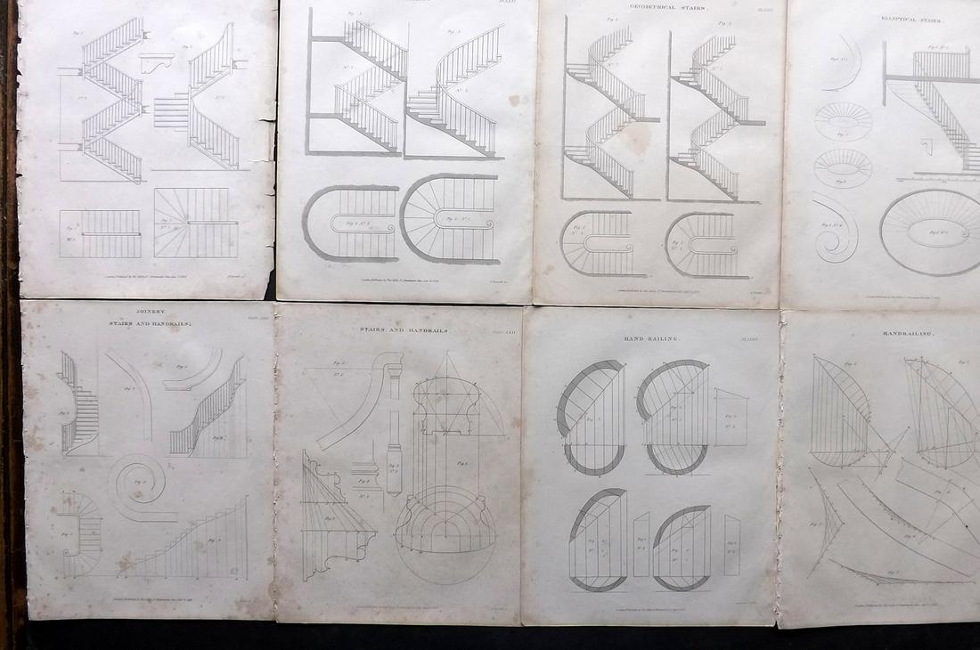 Nicholson, Peter 1847 Lot of 8 Building/Architecture (1 of 2)