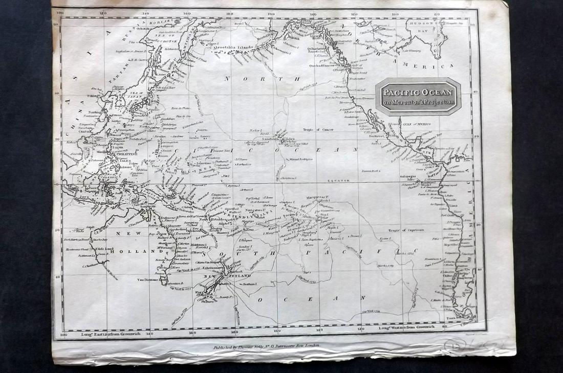 Kelly, Christopher 1816 Map. Pacific Ocean. Australia (1 of 2)